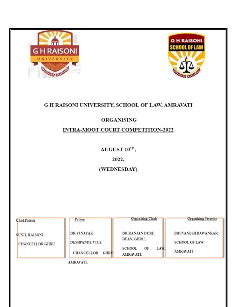 Moot Court Rules and Memorial - LLB 2021,IT act - Studocu