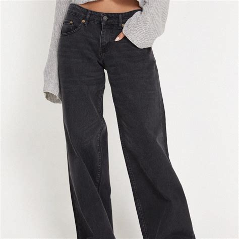 Motel rocks roomy washed black low rise jeans super... - Depop