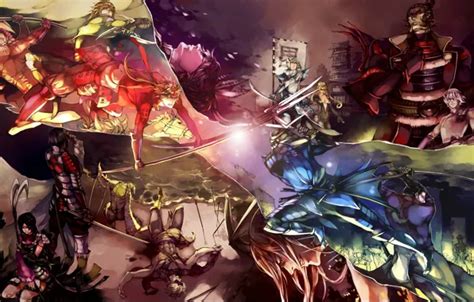 Download wallpaper collage, guys, warriors, samurai, Sengoku Basara ...