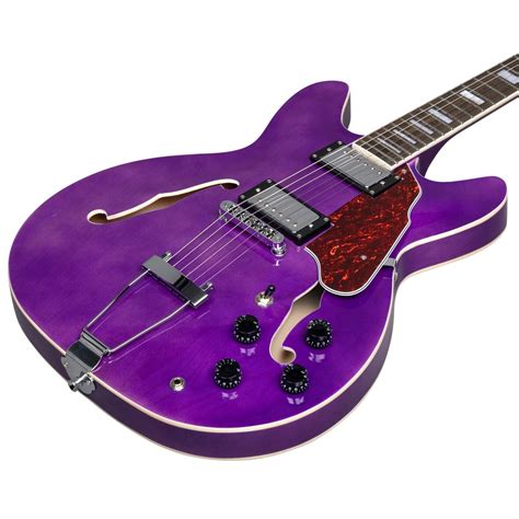 Buy Glarry Electric Guitars Semi-Hollow Body HH Pickups Laurel Wood ...