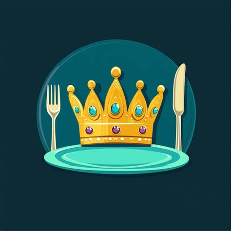 Royal crown and plate logo | Premium AI-generated image