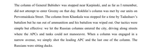 As Russian tanks & APCs charged in to the city, the Chechens let them ...
