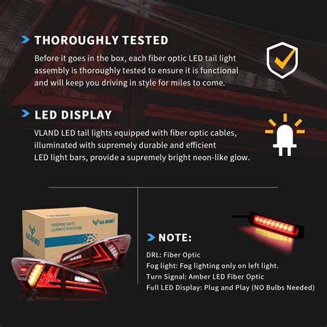VLAND Led Tail lights Compatible with Base Sedan India | Ubuy