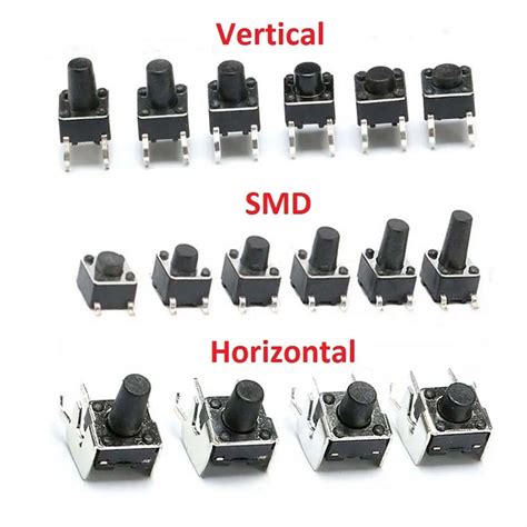 6x6x5mm Mini Tactile Push Button Switch - 4Legs