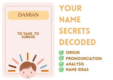 Damian - Christian Boy Name Meaning and Pronunciation