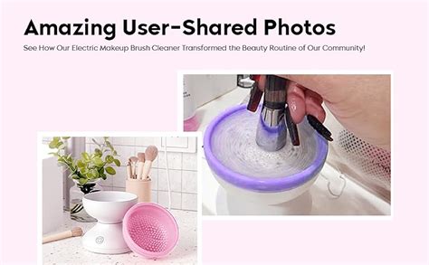 Electric Makeup Brush Cleaner & Dryer - Portable Automatic Cosmetic ...