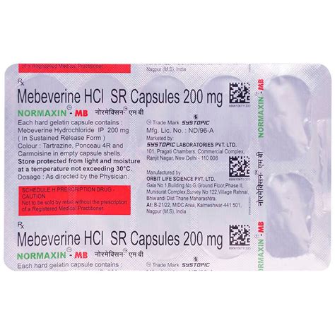 Normaxin-MB Capsule | Uses, Side Effects, Price | Apollo Pharmacy