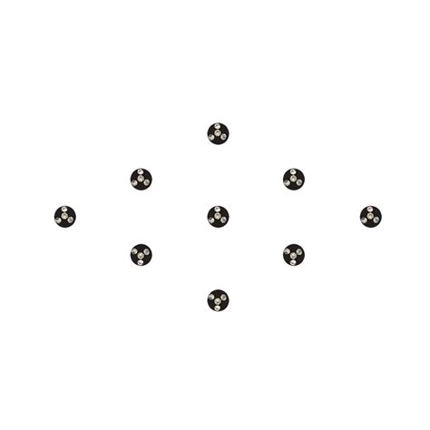Comet Busters Beautiful Black Velvet Round Bindi With Stones (5mm)(BIN