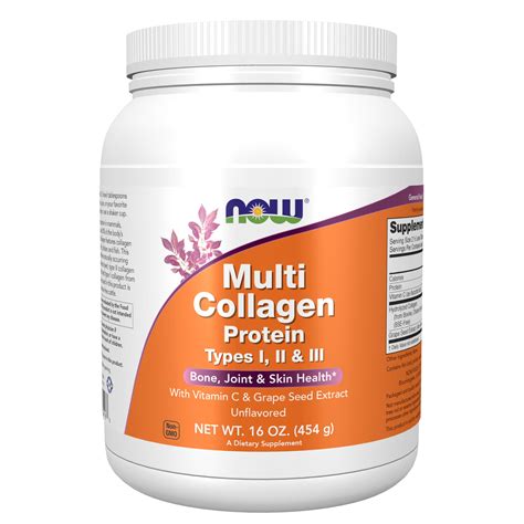 Now Foods Supplements Multi Collagen Protein Types I Ii Iii ...