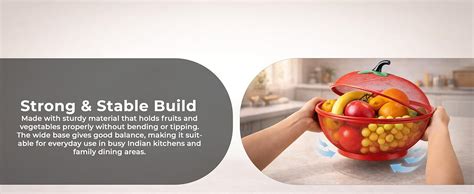 PANCA Fruit Basket for Kitchen Apple Shape with Net Cover | Fruit ...
