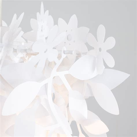 Buy Beautiful White Floral Flowers and Leaves Dropping Chandelier ...