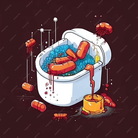 Diagram depicting the effect of antibiotics on diarrhea | Premium AI-generated image