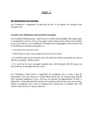 Cryptography And Information Security - CS703A - RGPV - Studocu