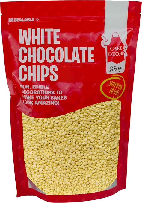 Cake Décor 1kg Premium White Chocolate Chips for Baking Cookies ...