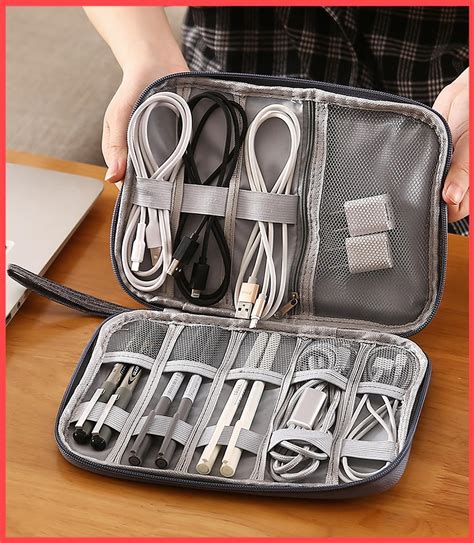 Wolpin Portable Travel Organizer Case for Power Bank, Adapter ...