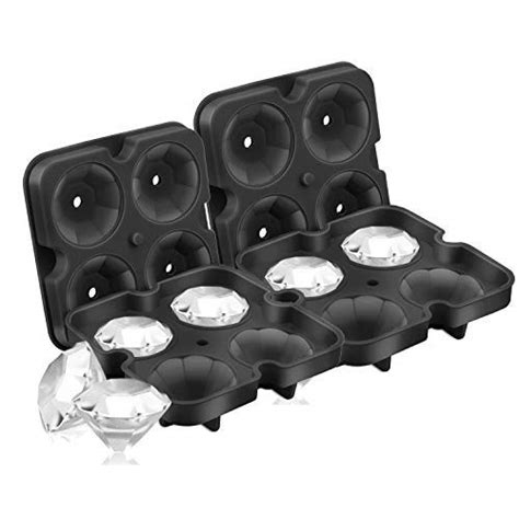 Buy SAWNZC Ice Cube Trays Diamond Ice Cube Molds Reusable Silicone ...