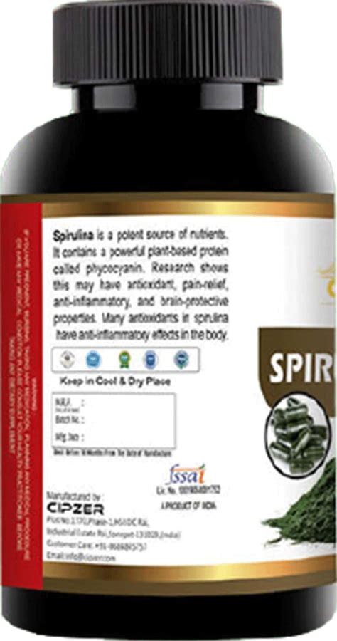 Buy CIPZER SPIRULINA CAPSULE 60 Online & Get Upto 60% OFF at PharmEasy