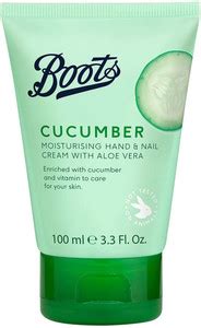 Boots Cucumber Moisturising Hand & Nail Cream With Aloe Vera 100 ml ...