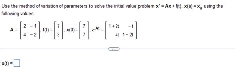 Image result for Varation of Parameters Method