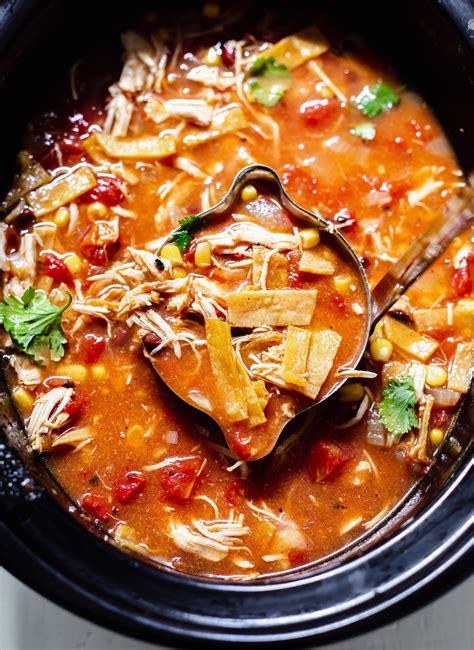 Slow Cooker Chicken Tortilla Soup (Dump and Go!) - Real Food Whole Life