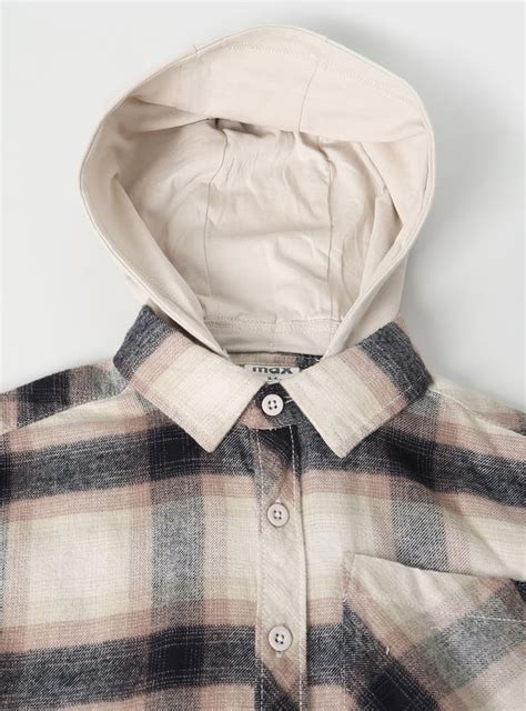 Buy Boys Checked Hooded Shirt Online at just Rs. 649.0 - 1000016070243 ...