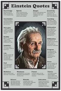 Art Emporio 'Albert Einstein Quotes Grey' Poster (Canvas Print, 91.44 ...