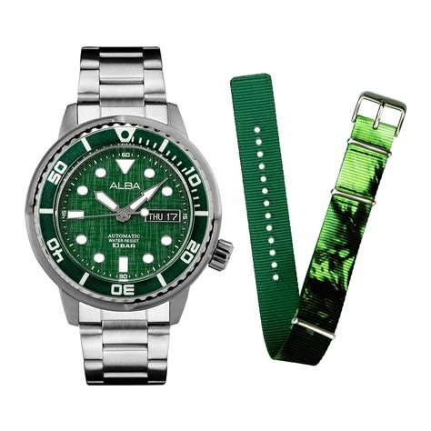 AL4775X2 Green Dial Automatic Dual-Strap Watch – ALBA WATCHES INDIA