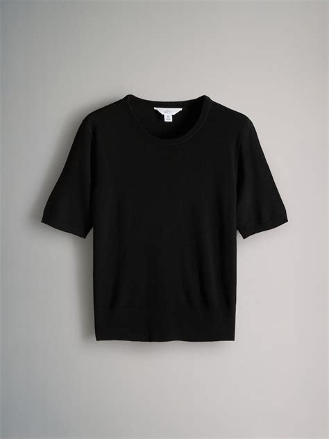 Buy The Set 3 Pack Fine Knit T-Shirts Black/Neutral/Cream from Next India