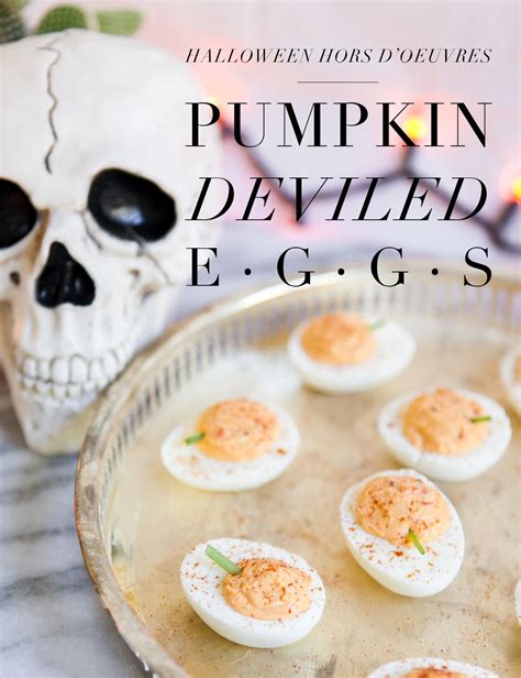 Halloween Hors D'oeuvre: Pumpkin Deviled Eggs | Pumpkin deviled eggs ...