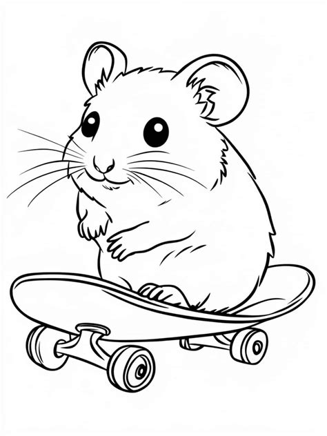 25+ Cute Hamster Coloring Pages for Kids 🎨🐹 - Coloringpagesforkids.net
