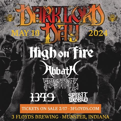 Dark Lord Day 2024: HIGH ON FIRE, ABBATH, FUGITIVE, 1349, SPIRITWORLD ...
