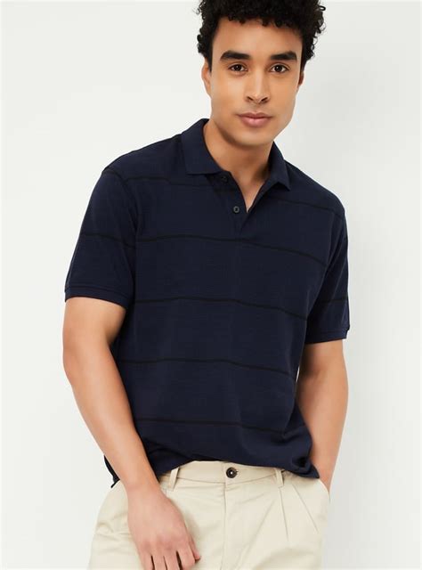 Buy Men Striped Polo T-shirt Online at just Rs. 699.0 - 1000015562530 ...