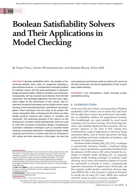 Image result for Boolean satisfiability problem SAT Solvers