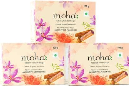 Moha Kesar Chandan Herbal Soap | TFM 76% | Grade 1 | 100gm (Po3 ...
