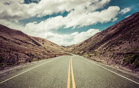 Wallpaper road, the sky, line, the fence, road, sky, lines, fence for ...