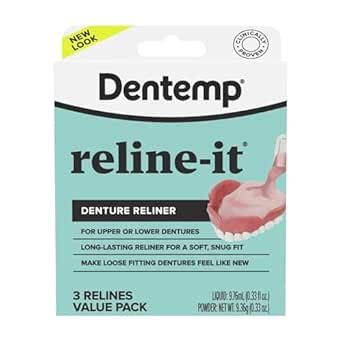 Dentemp Denture Reline Kit Value Pack - Advanced Formula Reline It ...