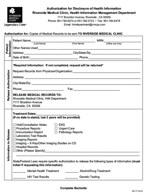 2019-2026 Form CA Riverside Medical Clinic 195-177 - Blank Fillable ...