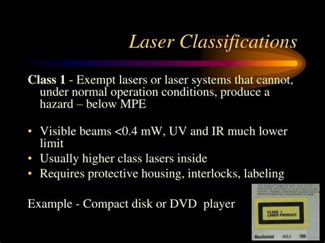 Image result for Laser Classification Table