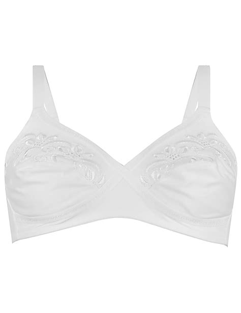 Buy Embroidered Crossover Non-Wired Full Cup Bra A-E at Marks & Spencer