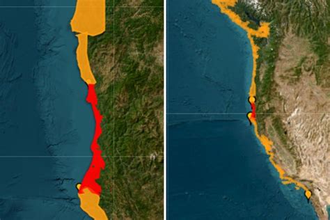 Map Shows California, Oregon Tsunami Warning Red Zone - Newsweek