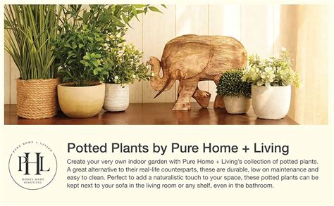 Buy PURE HOME + LIVING Green Artificial Planter Flower Pot Online at ...