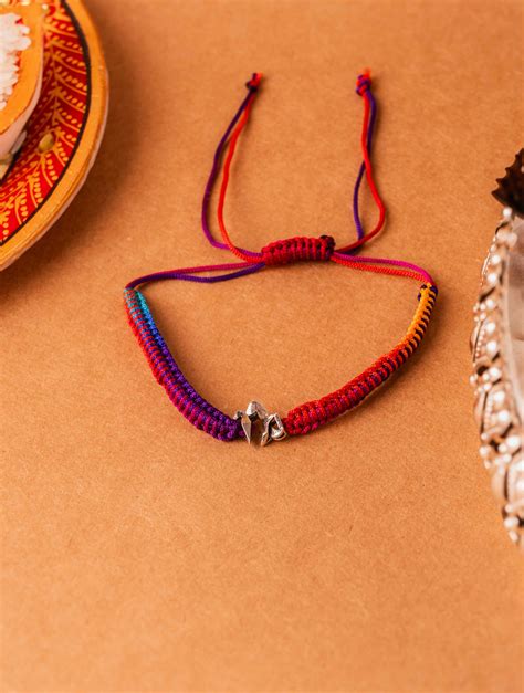 Silver Rakhi Bracelet for Brother | Zodiac Designs