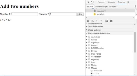 JavaScript Developer Tool to Debug 的图像结果