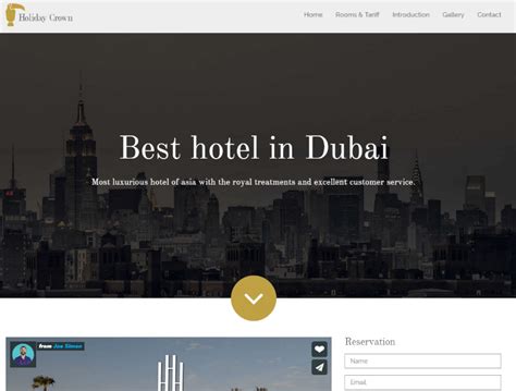 Image result for Hotels Website HTML Code