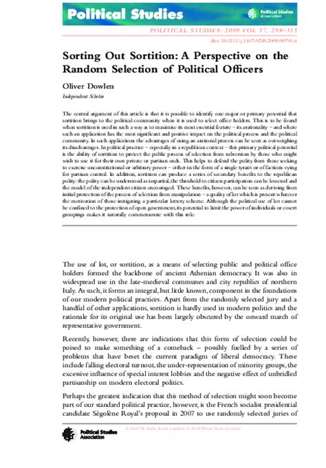 Image result for Sortition Examples