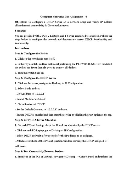 Simulation Ex 2 - jjj - Computer Networks Lab Assignment - 6 Objective ...