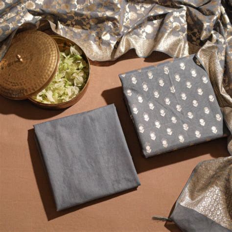 Pure Banarasi Dress Material - Buy Banarasi Silk Suit Material Online ...