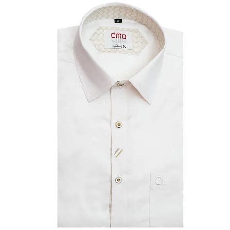 Charaghdin.com - Combination White Shirt