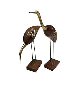 Buy High Choice Interior Wooden Crane Saras Couple Showpiece ...
