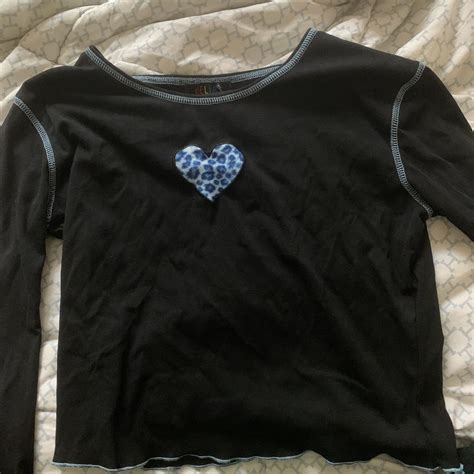 Delia's Women's Black and Blue Shirt | Depop